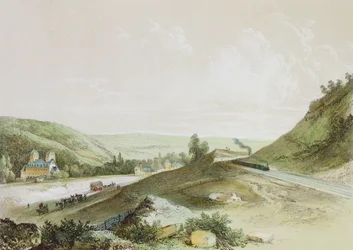 Ansicht der Paris-Orleans-Eisenbahn bei Etrechy